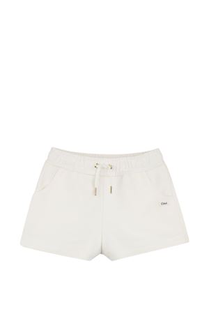 bermuda in cotone bianco CHLOÉ KIDS | C20846117